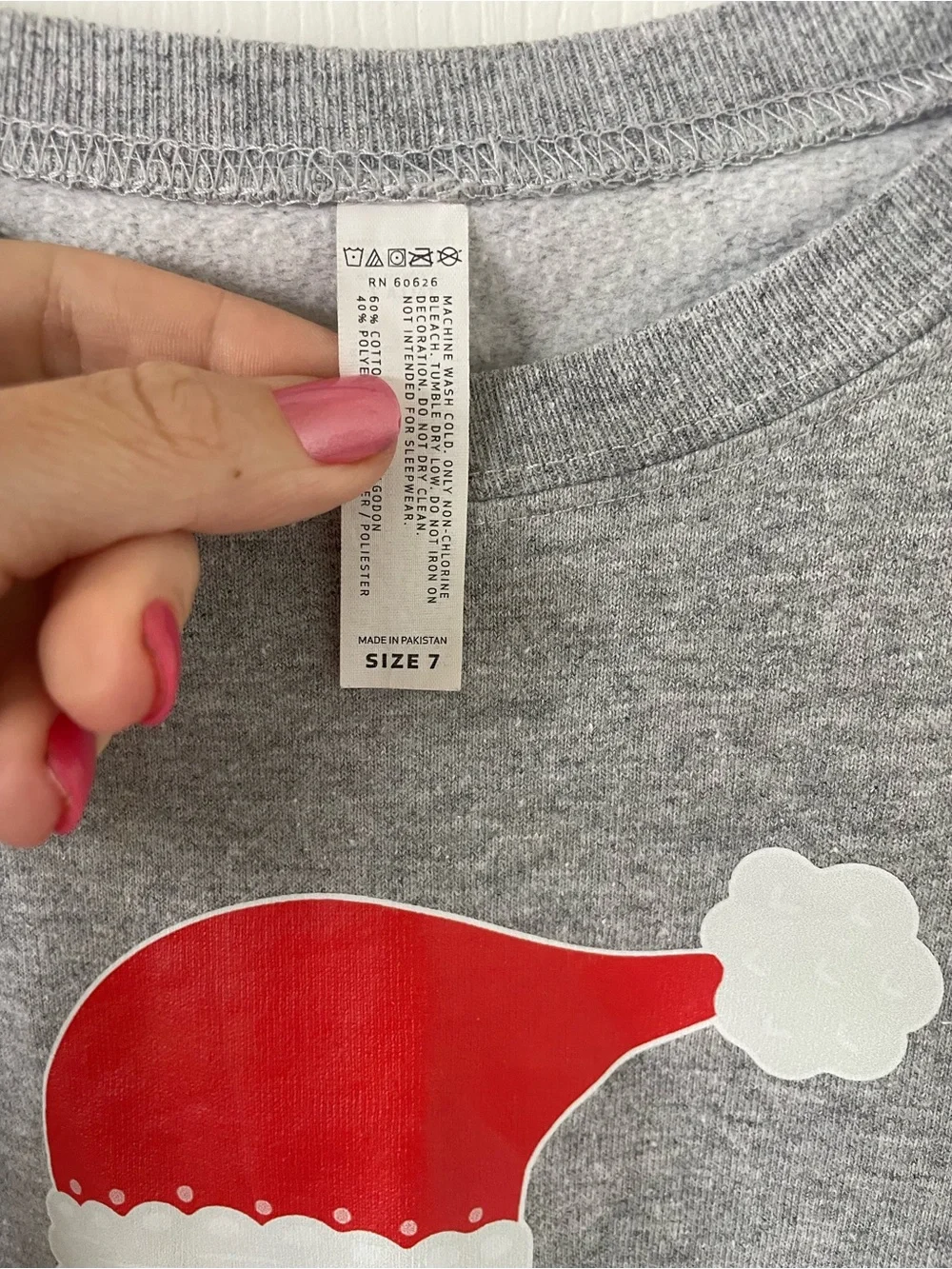 Kids Grey 'Merry & Bright' Santa Sweatshirt